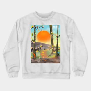 Cartoon Landscape Crewneck Sweatshirt